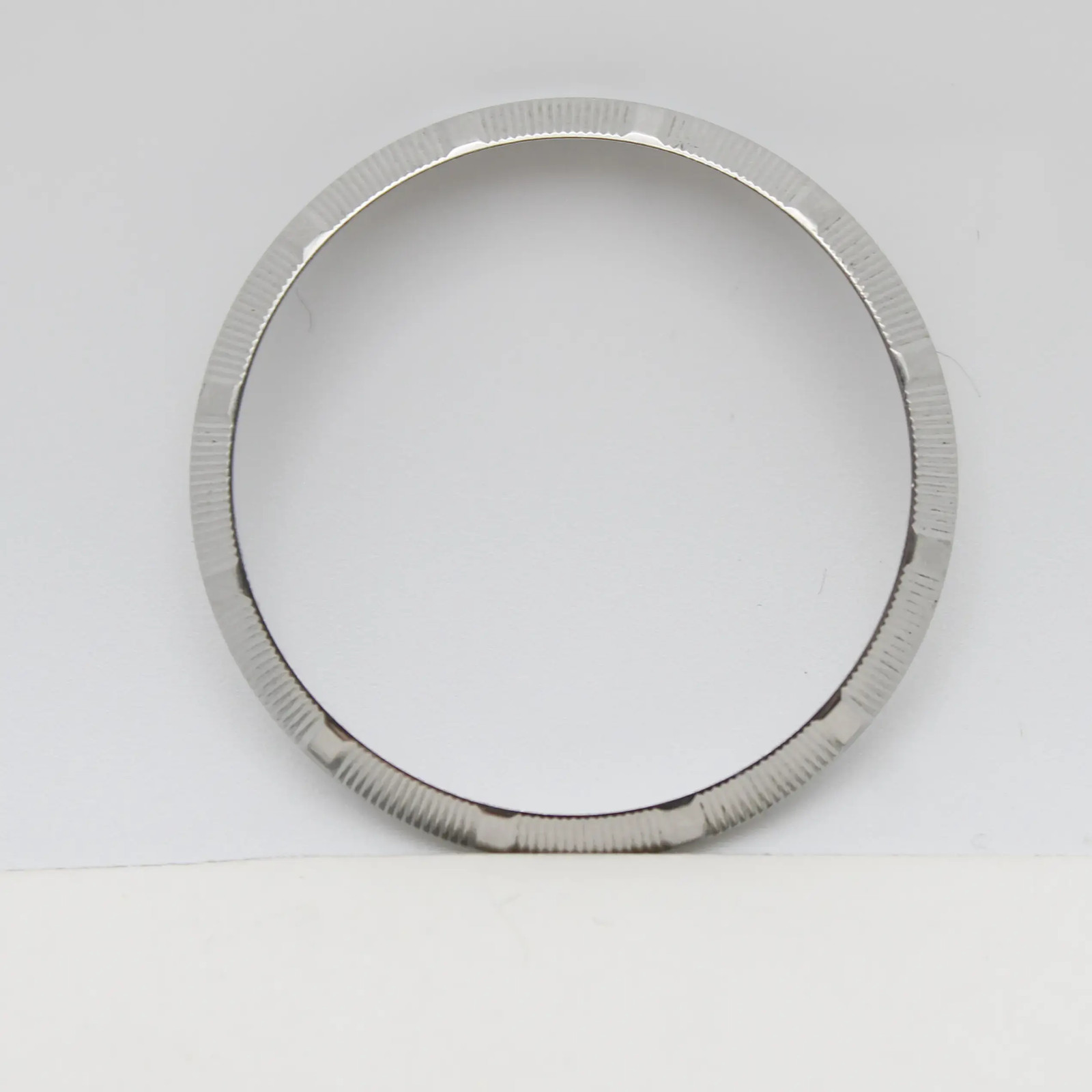 Rolex Engine Turned Stainless Steel Bezel Ring 16014