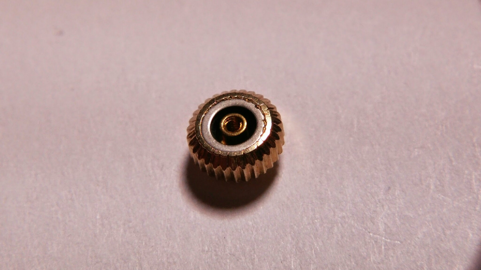 Omega crown, 42869 5.20mm, tube 2.50mm, Tap 10. YELLOW (gold-filled)