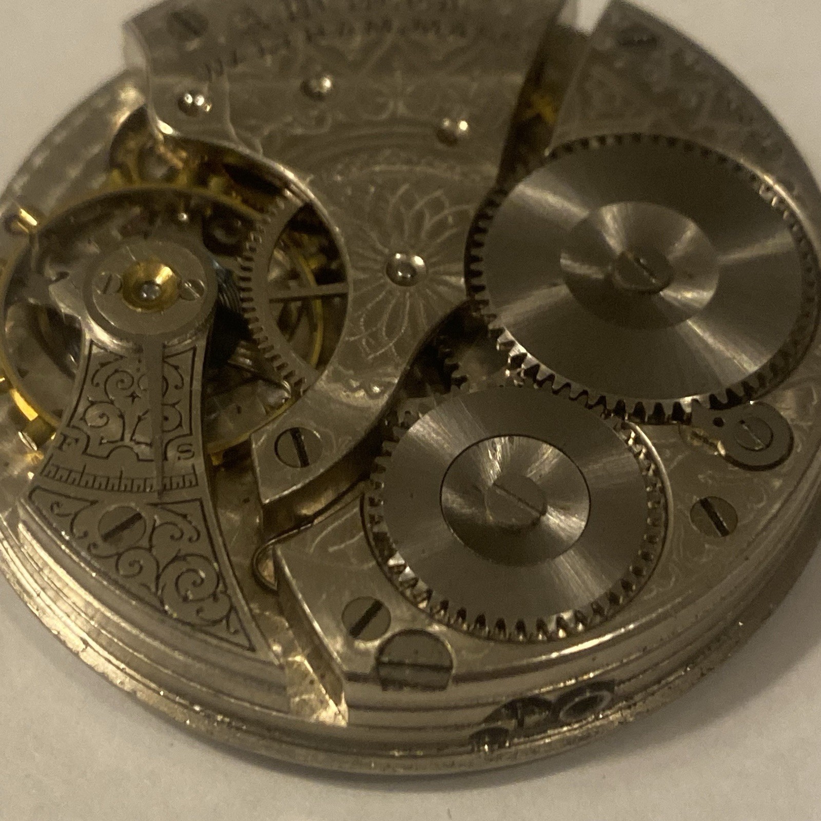 American Watch Company Waltham Mass Movement Pocket Watch Parts Repair