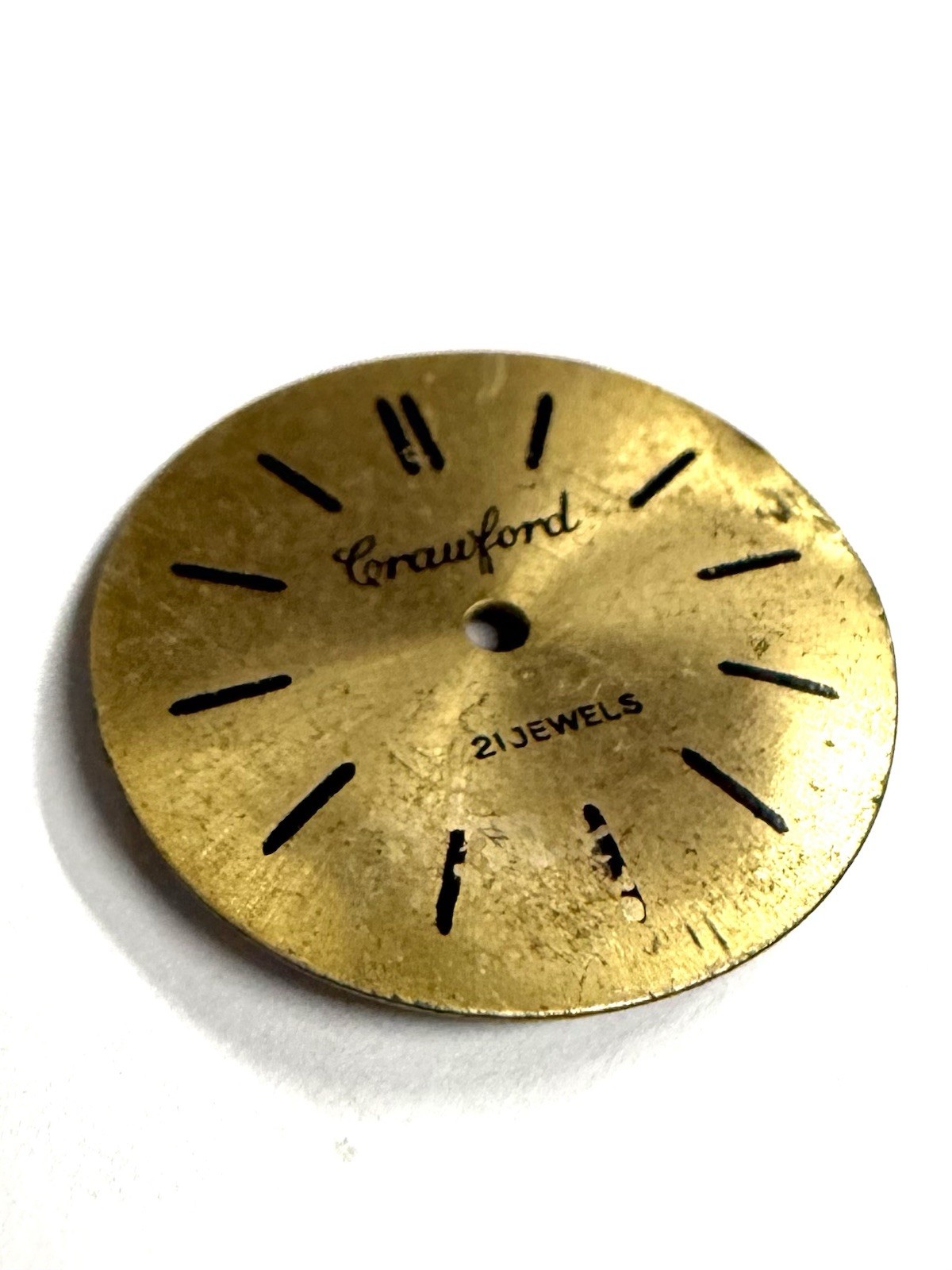 VTG Crawford Watch Dial Co. Swiss Woman’s Watch Face 21 Jewels