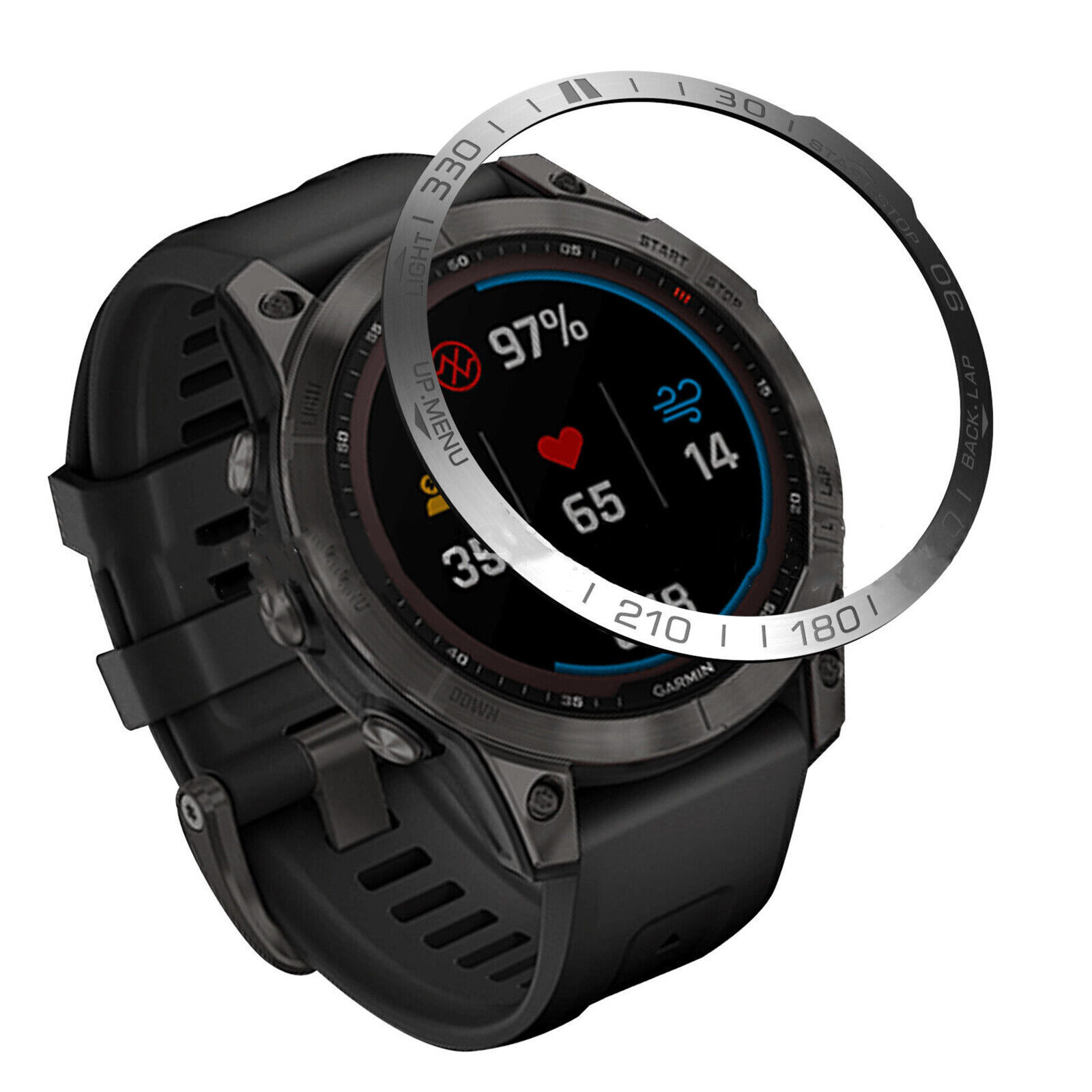 For Garmin Fenix7 Metal Watch Bezels Racing Protective Bezel Etched Bezel Insert