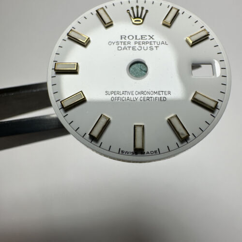 Rolex Lady Datejust White Big gold indexes modern watch dial