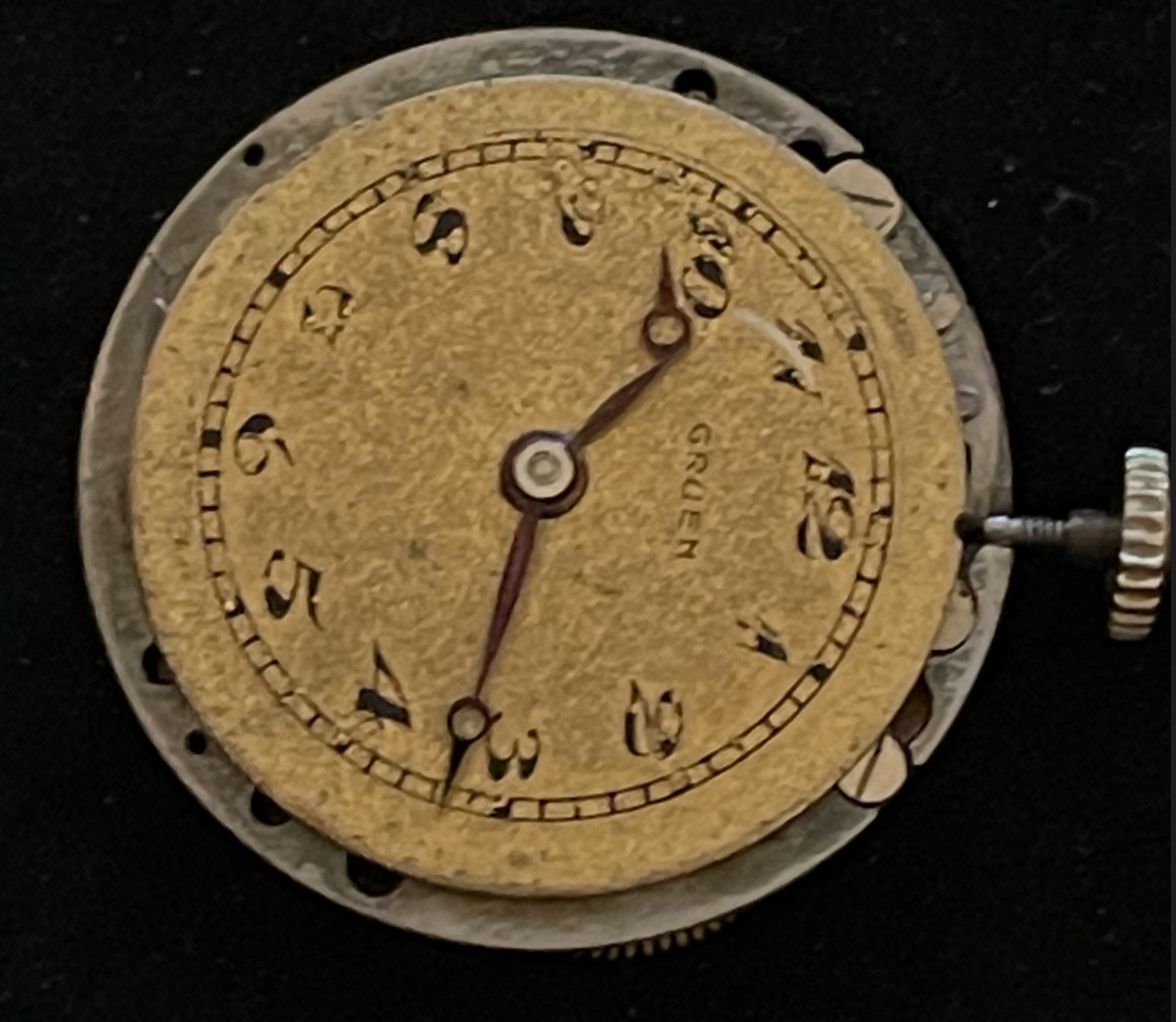 Vintage Gruen Guild Cal 194 Watch Movement Ticks Runs Factory F 17j Swiss