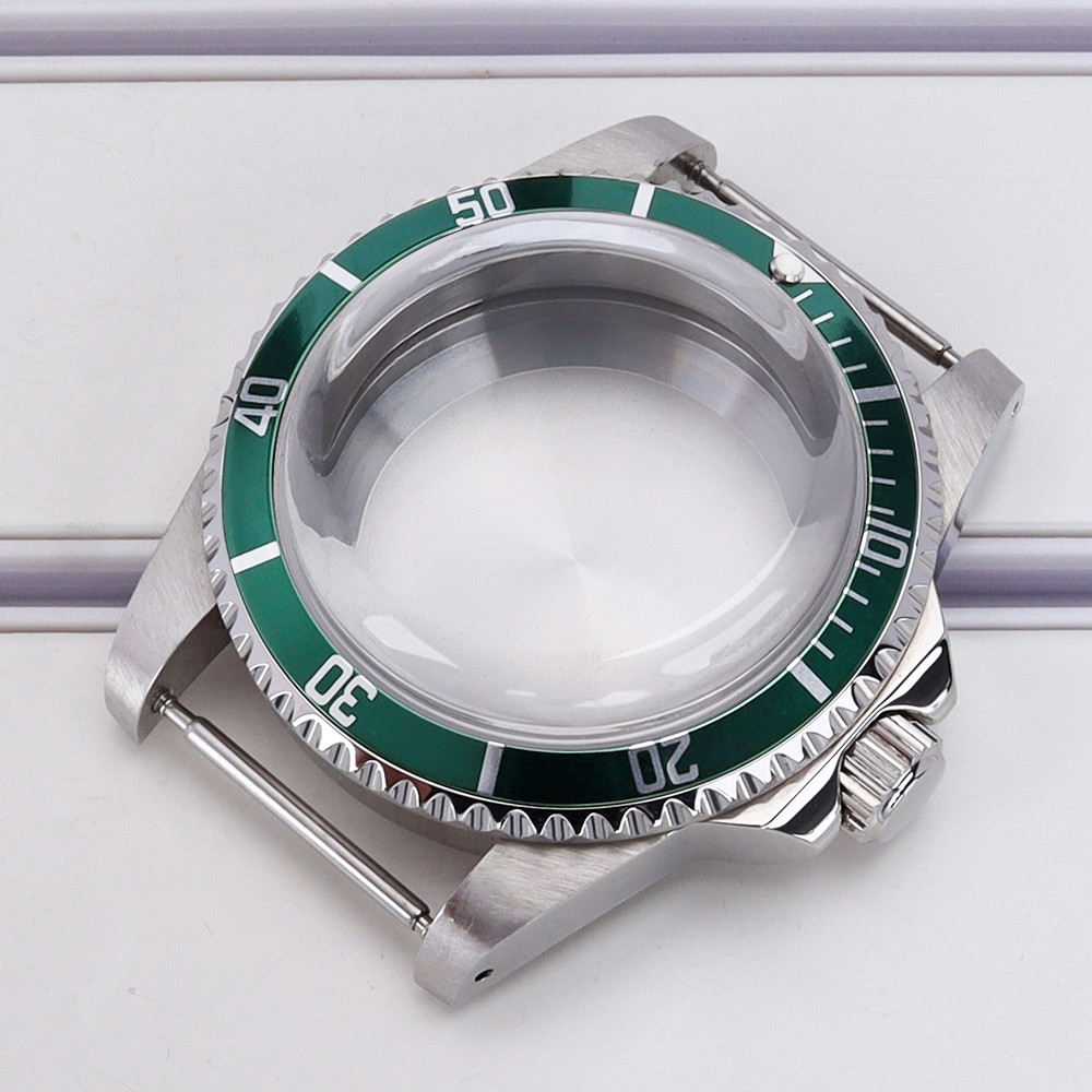 38mm Sub Mod Dive Watch Case Sapphire Glass Back For Seiko NH34 NH35 NH36 NH38