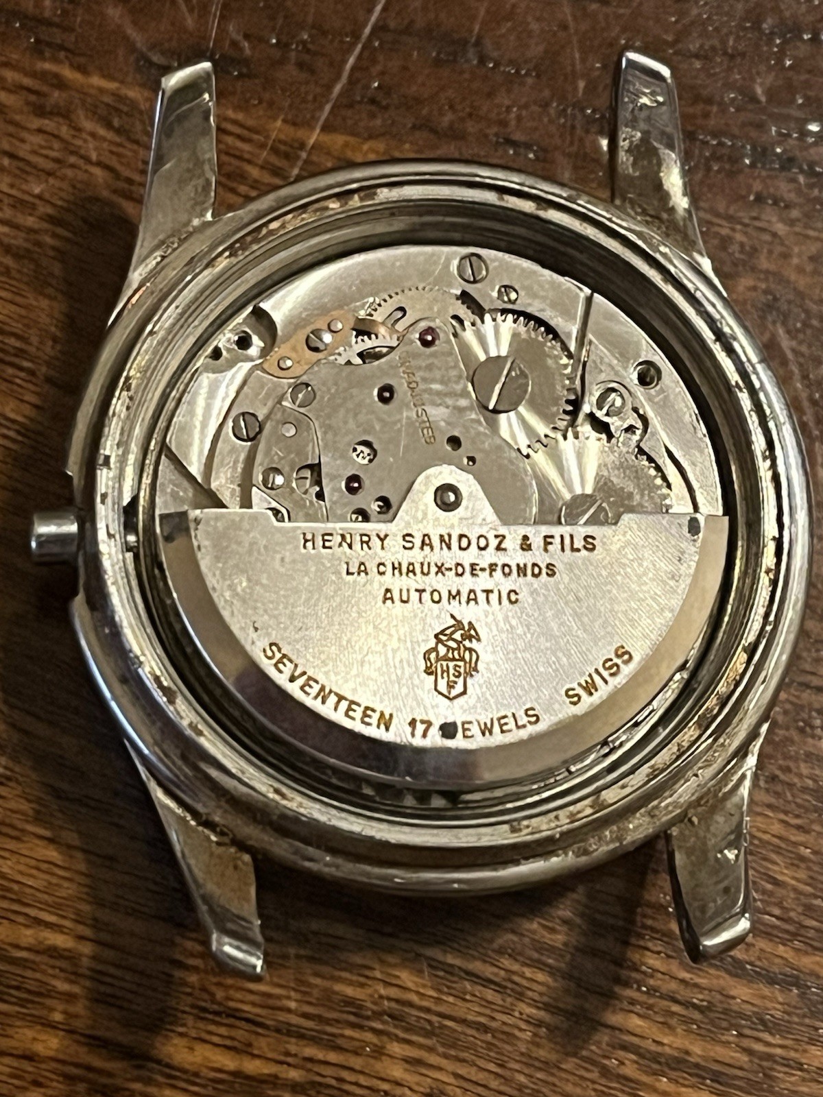 Rare Henri Sandoz Tarlt-O-Matic Wafer Thin automatic watch 4 Service/repair