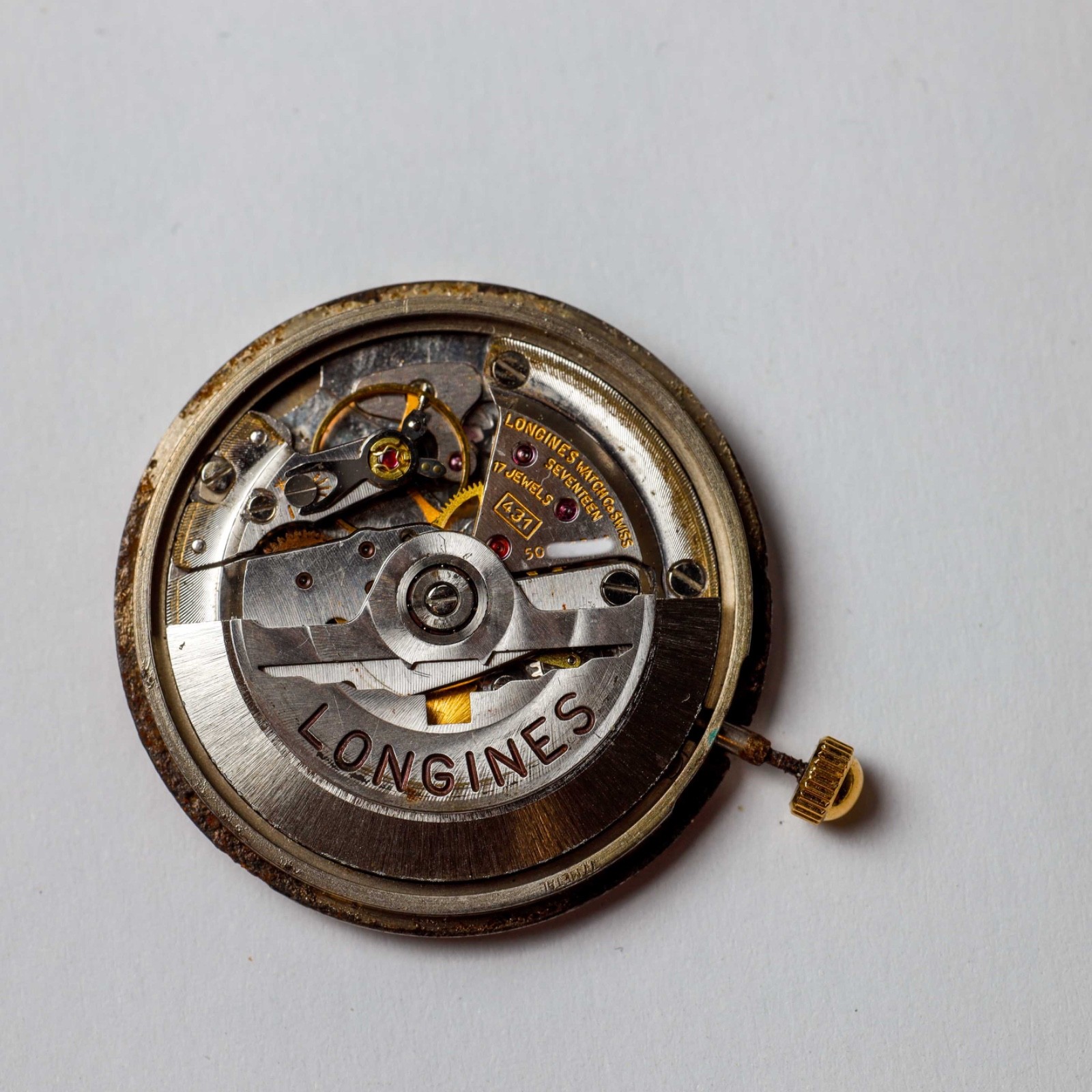 LONGINES 431 MOVEMENT for parts or parts with dial and hands