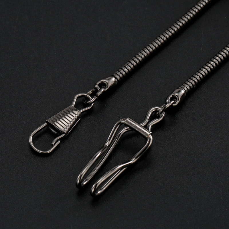 1pc Black/Silver/Rose Gold Color Snake Chain for Quartz Mechanical Pocket Watch
