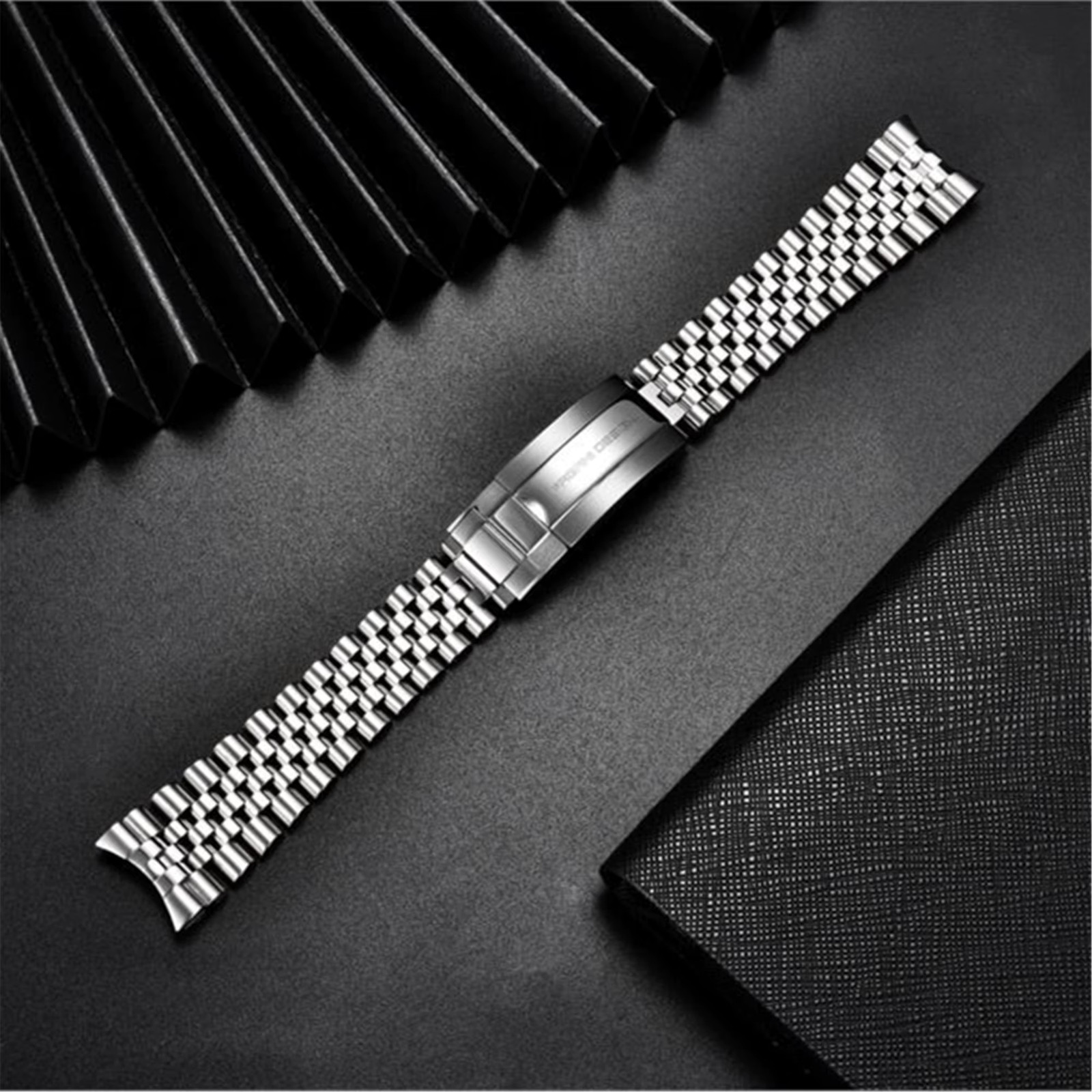 PAGANI DESIGN Stainless Steel Watch Strap 20mm Folding Buckle Unisex