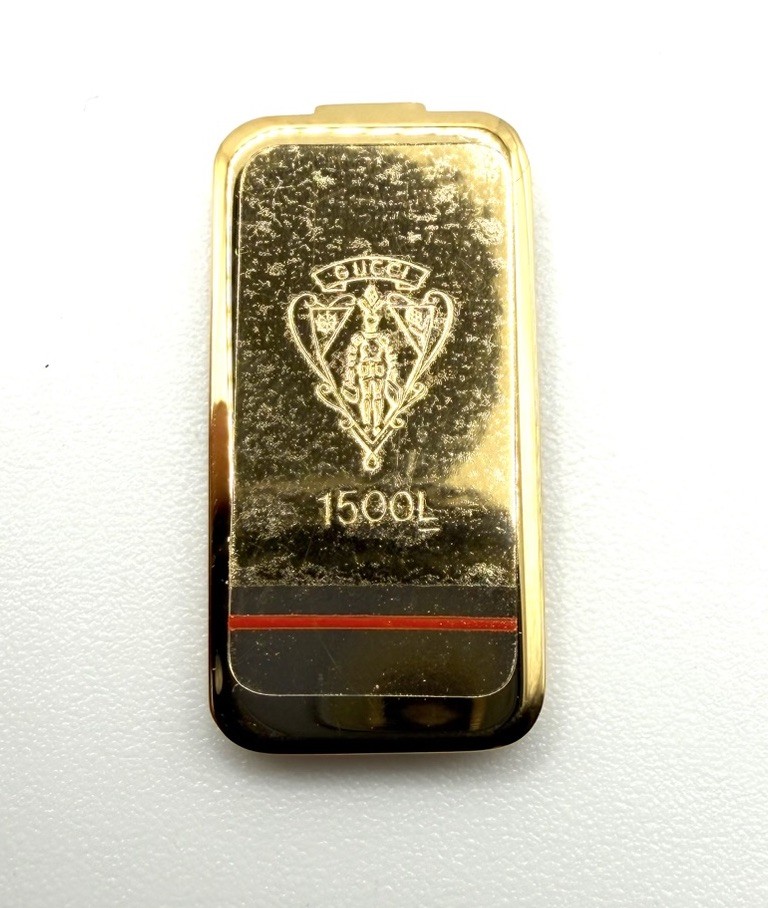NOS Genuine Ladies Gucci 1500L Yellow Gold Plated Snap In Case Back Cover Part