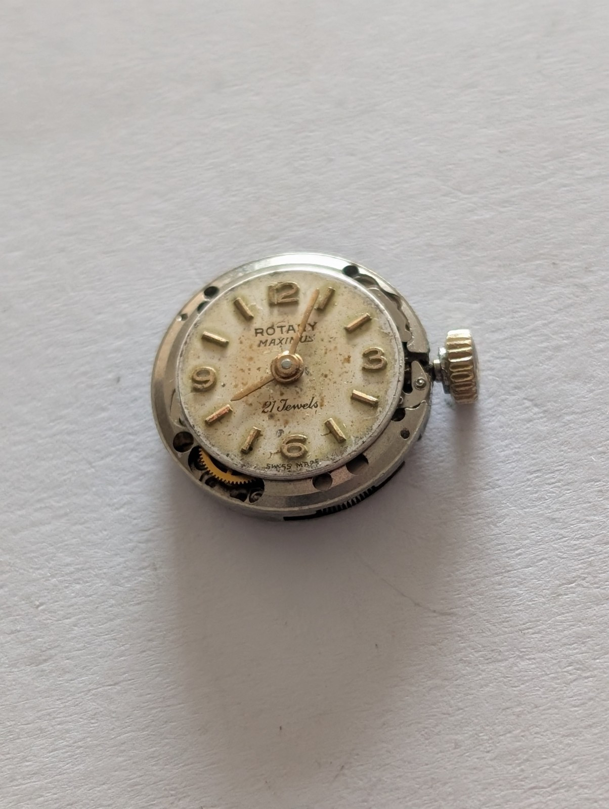 Vintage ETA 2410 Mechanical Watch Movement (Runs)
