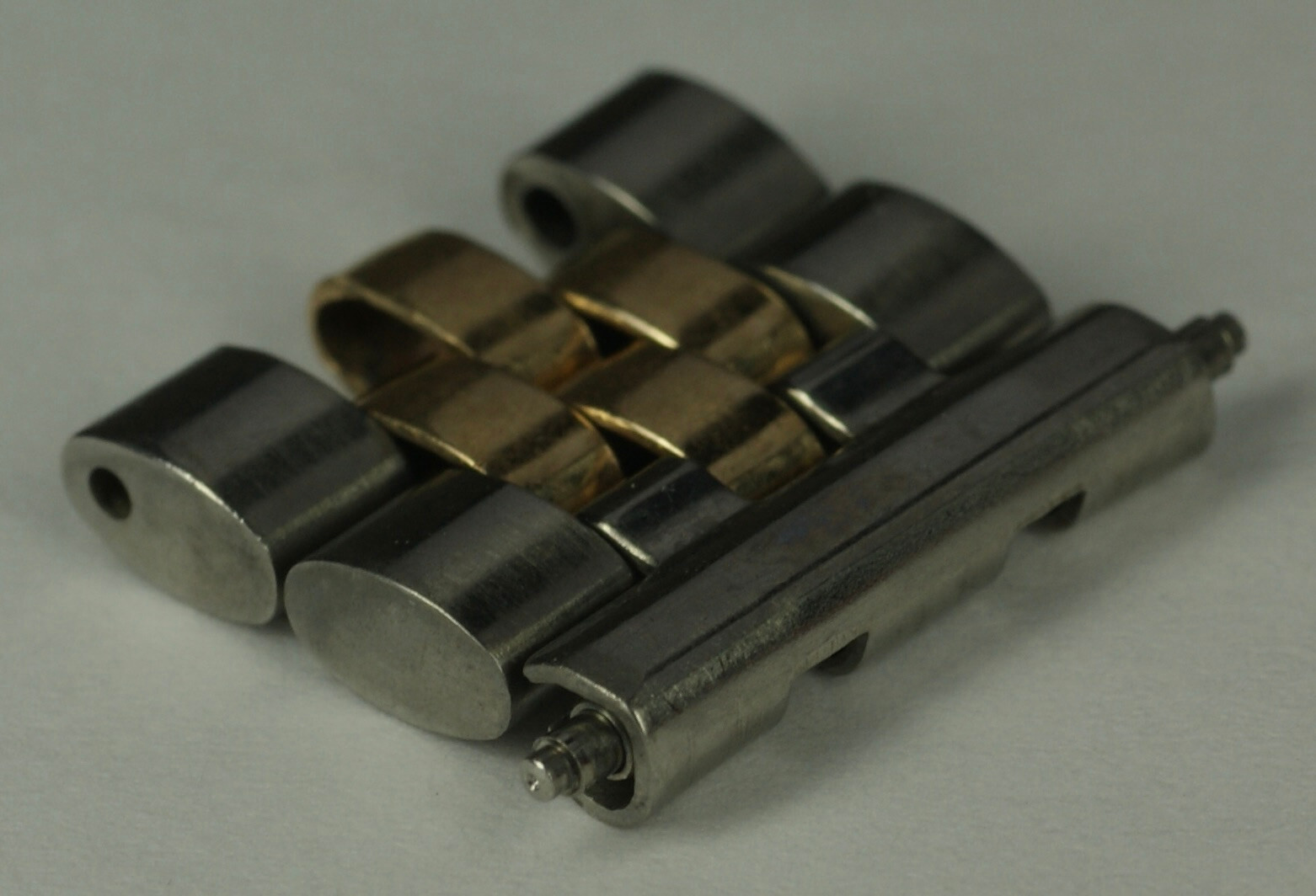 GENUINE ROLEX 15.5mm 14K Gold Steel Jubilee 2 Links Men Datejust Clasp End Part