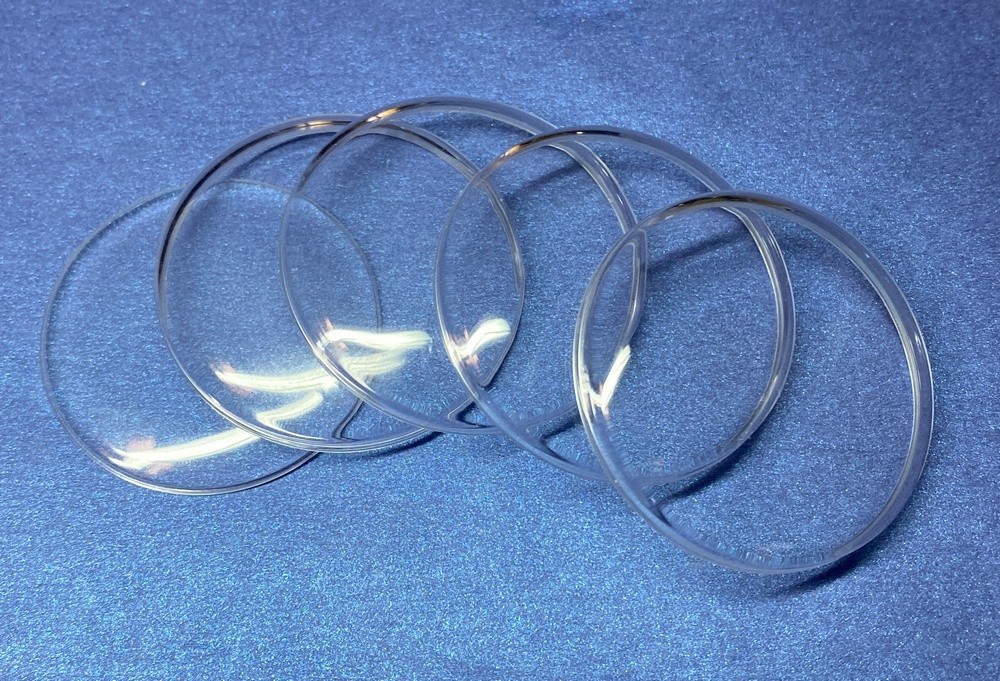 🕒5x Acrylic Watch Crystal | d-35 mm h 3mm Flat Top | USSR Vintage Plexiglass