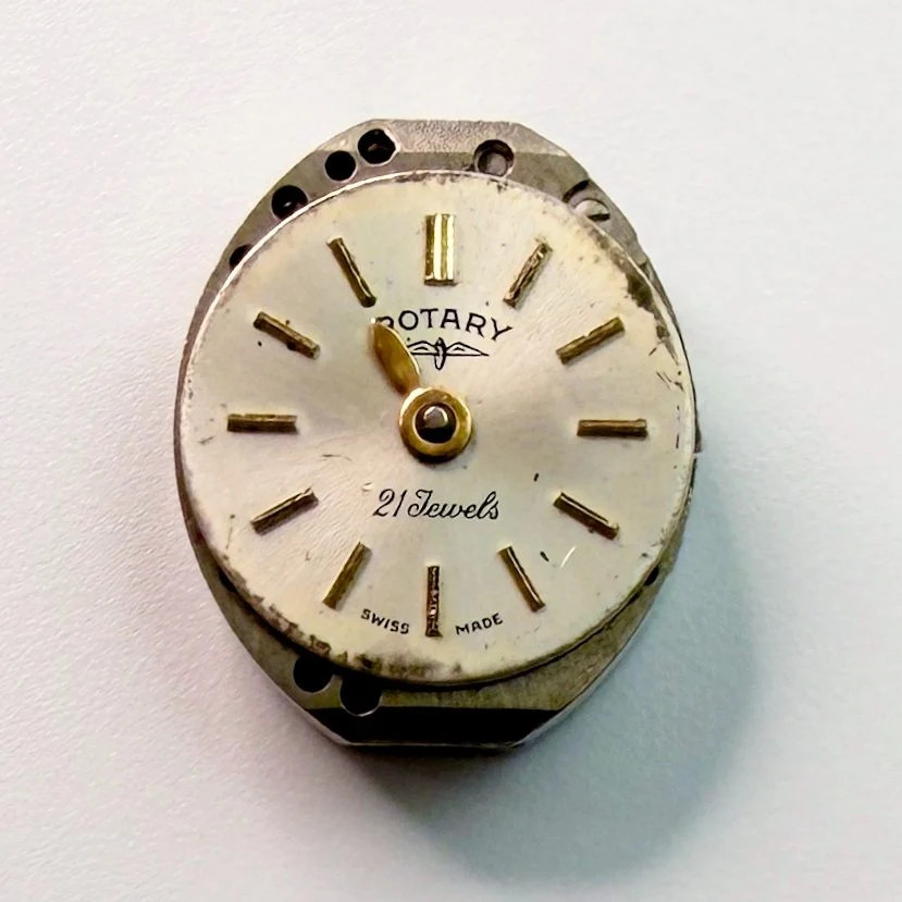 Rotary 21 Jewels Watch Movement AS 1677 15.5 x 12.9mm – For Spares or Repair