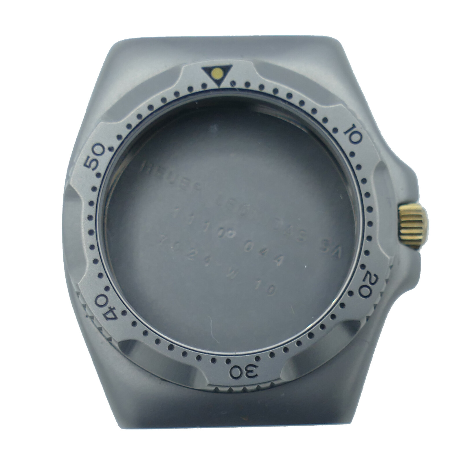 HEUER TITANIUM 820213 34MM STAINLESS STEEL WATCH CASE FOR PARTS OR REPAIR