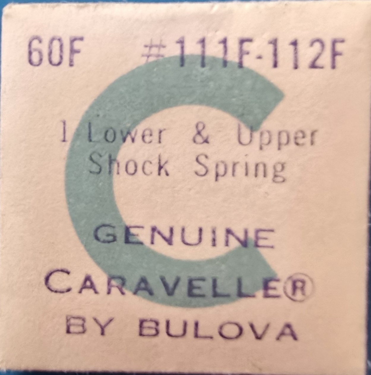 Caravelle Cal. 60F # 111F-112F Upper & Lower Shock Spring NOS