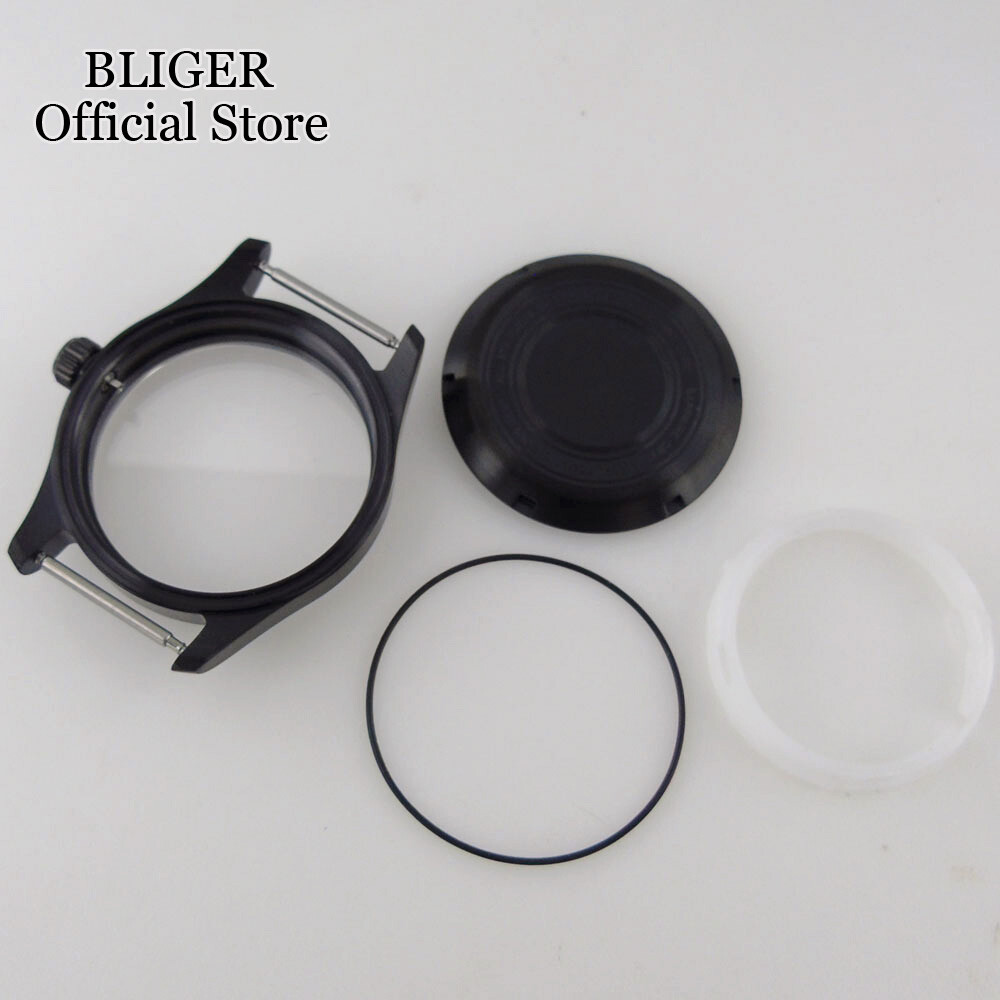 39mm Diver Watch Case Brushed 200M Waterproof fit NH35A PT5000 Sapphire Crystal