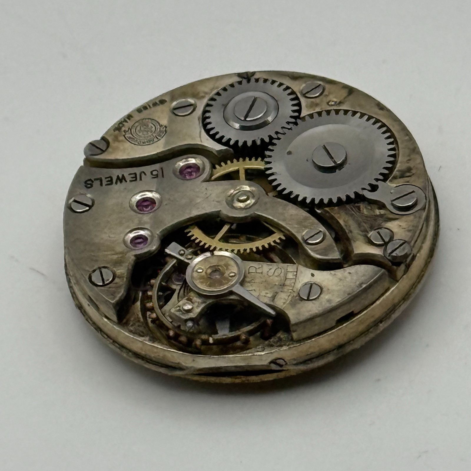 Dreadnought Watch Movement 15 Jewels Sub Seconds Manual Wind Vintage Parts 24.7m