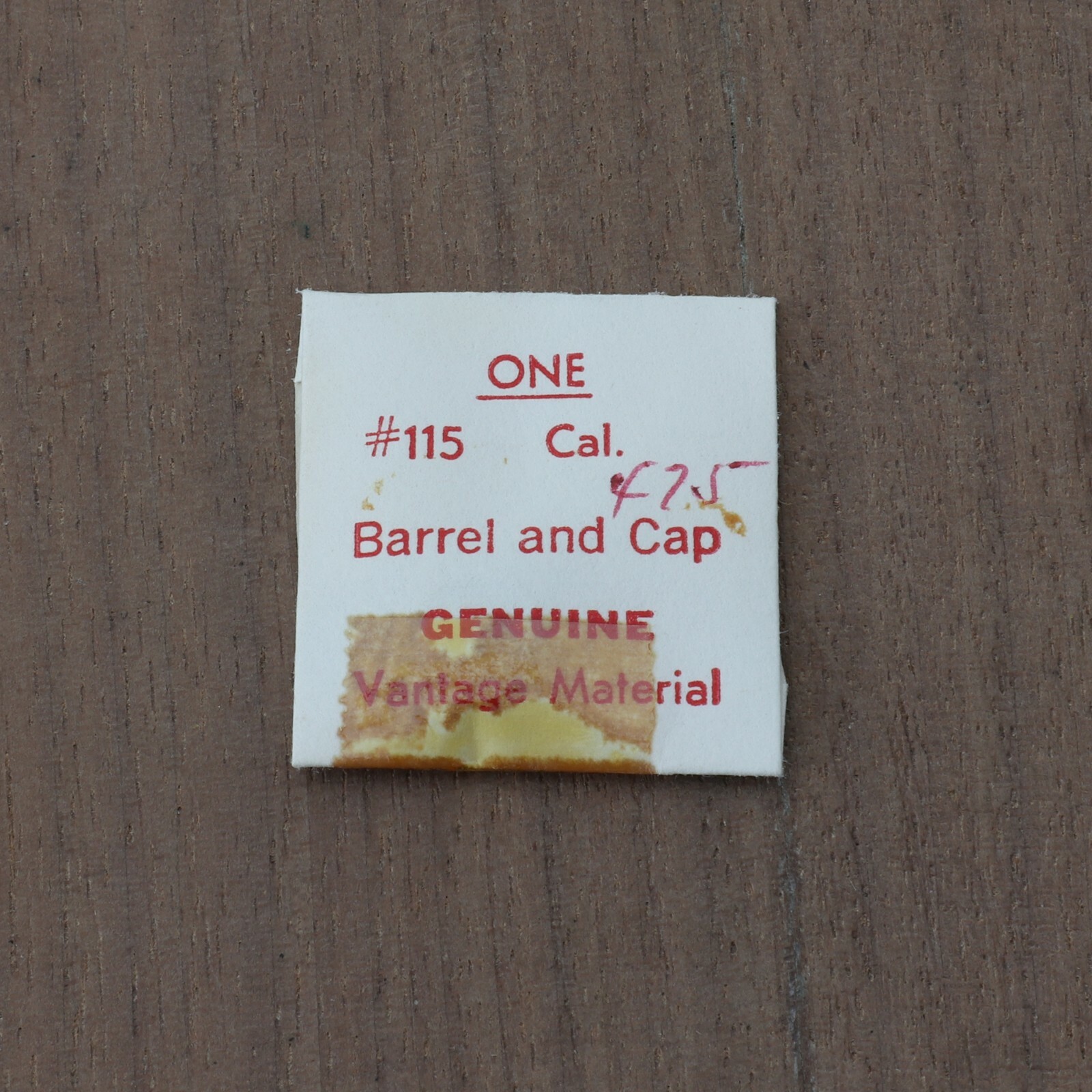 NOS ST Vantage 475 Barrel + Cover Watch Part Watchmakers New Old Stock (C17D29)