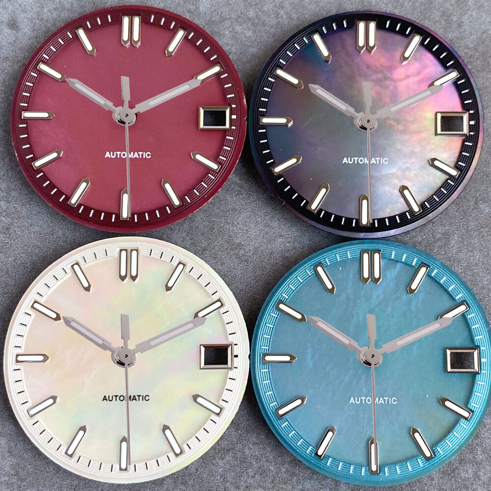 MOP Mother of Pearl Shell Watch Dial 29mm Lume Fit NH35 NH36 Diving Men Watches