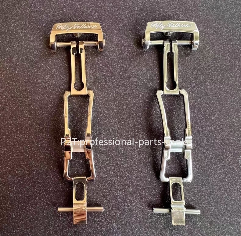 20mm Blancpain Fifty Fathoms Stainless Steel Deployant Watch Buckle Silver Gold