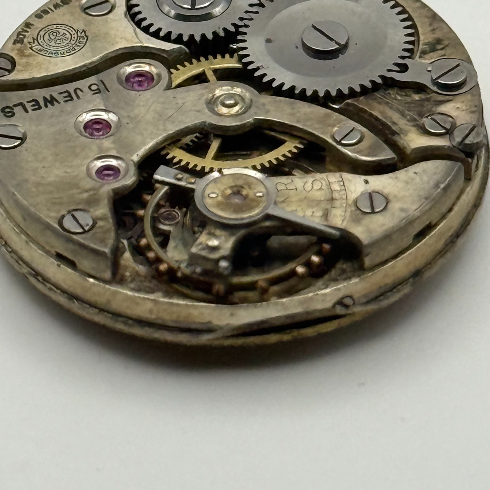Dreadnought Watch Movement 15 Jewels Sub Seconds Manual Wind Vintage Parts 24.7m