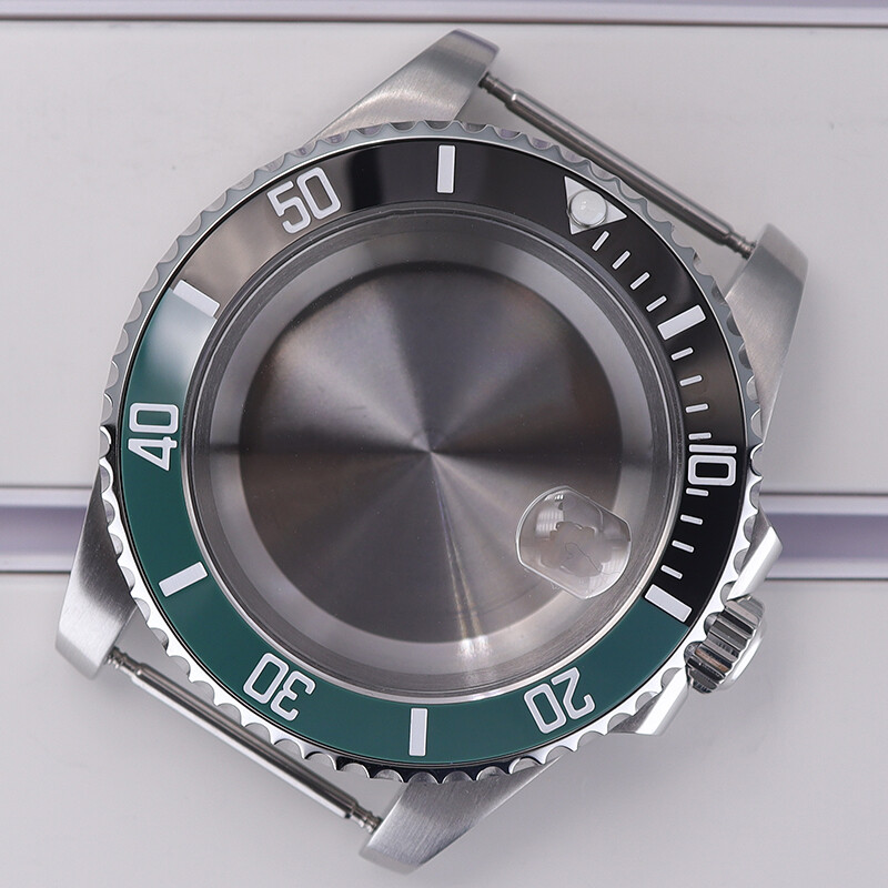 40mm Luxury Watch Cases Ceramic Bezel Sapphire Glass For Nh35 Eta 2824 Movement
