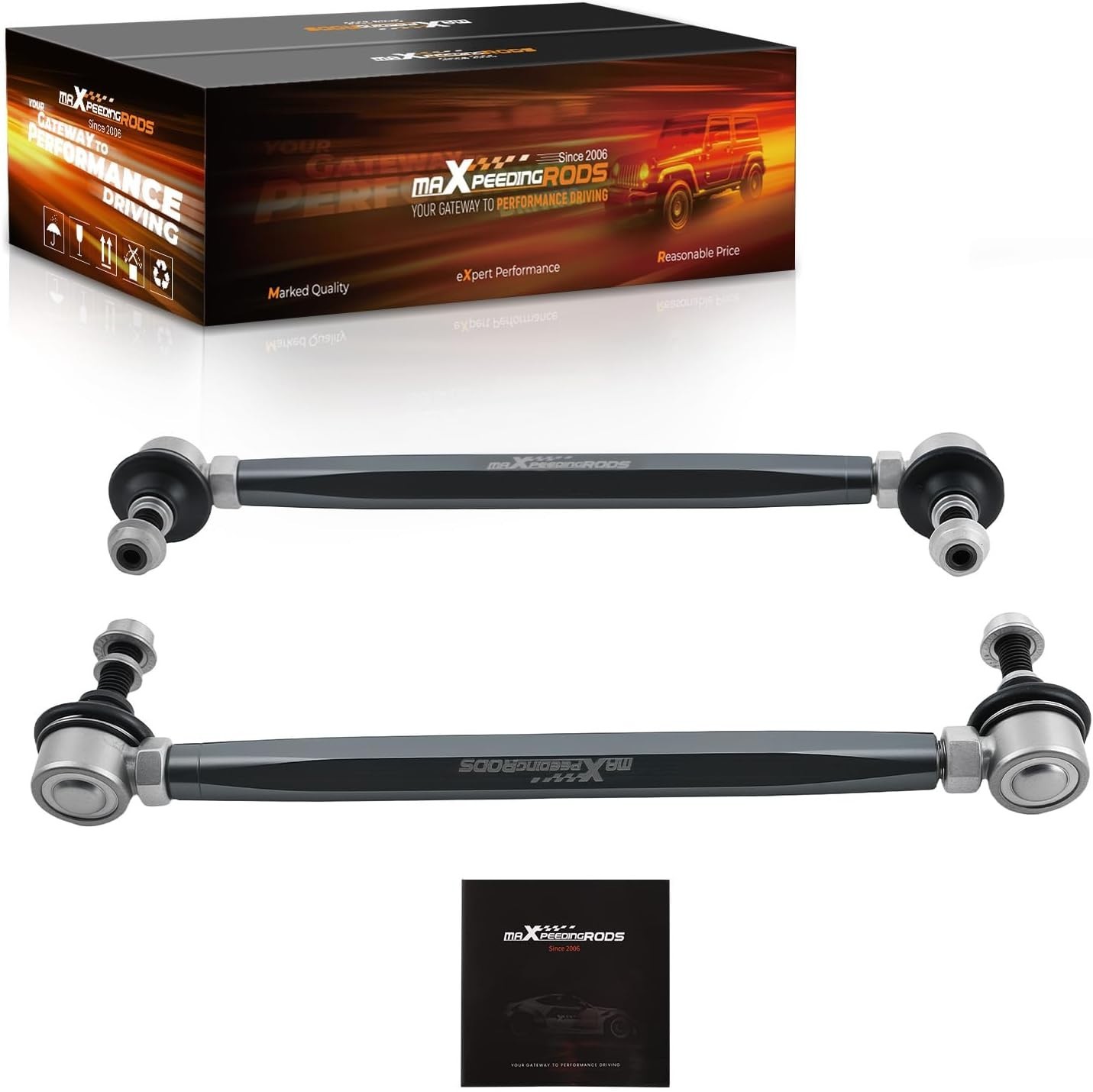 Universal Adjustable Sway Bar End Links 280mm-330mm | M10 Stud w/12 mm Spacer