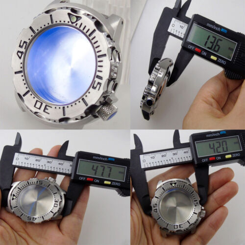 42mm AR Sapphire Crystal Watch Case for NH34 NH35A NH36 200M Monster 3.8 o’clock