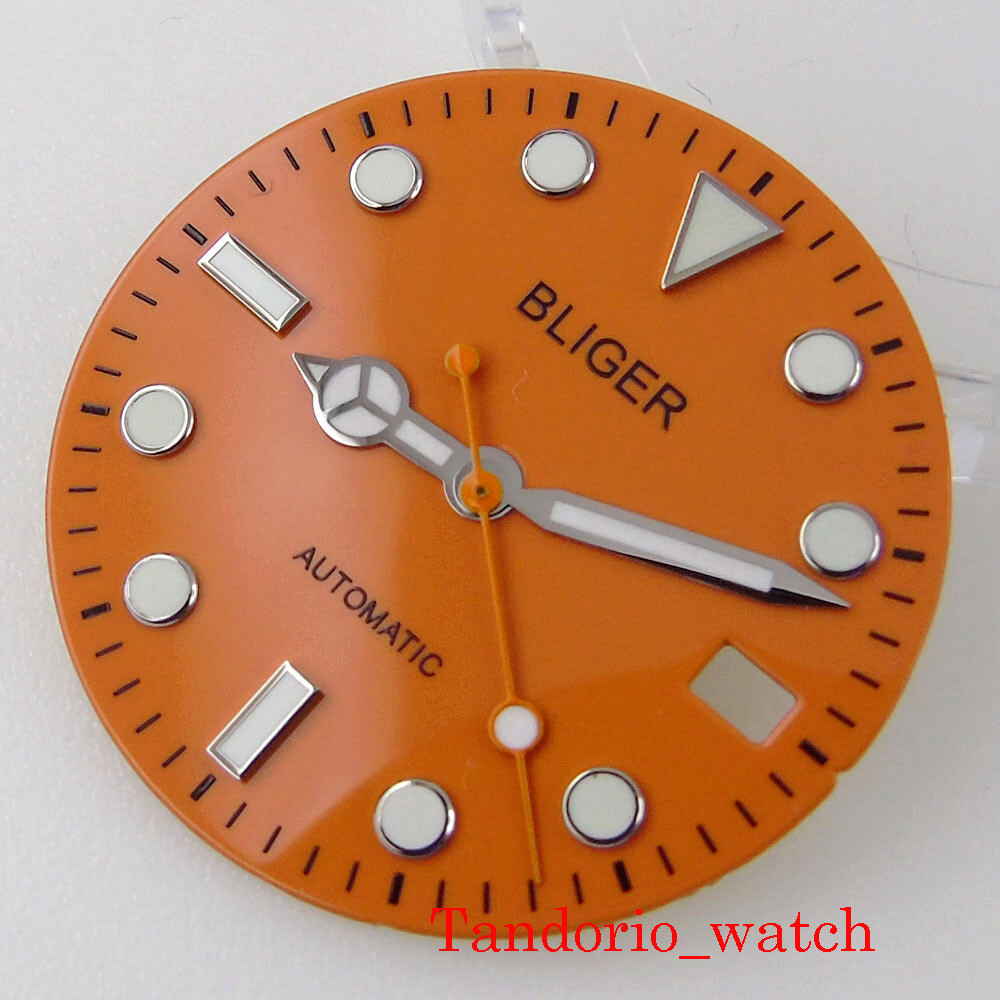 29mm Sterile Luminous Watch Dial Face Merc Hands For NH35 NH36 Movement
