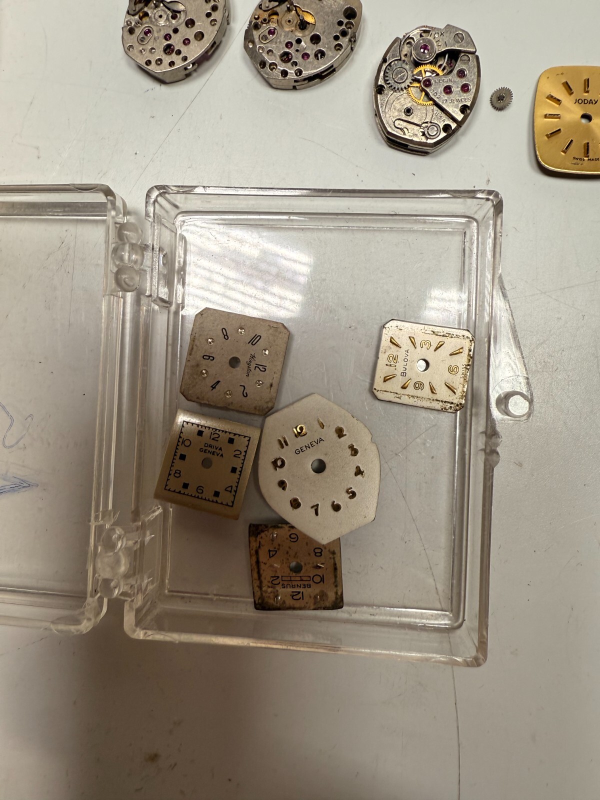 Vintage 1960’s 50’s Elgin Bulova Ladies Watch Movement PARTS LOT Dial 702 744