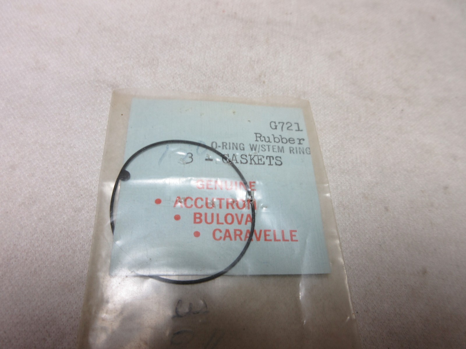BULOVA ACCUTRON CARAVELLE WATCH GASKETS G721 WATCHMAKER REPLACEMENT #215