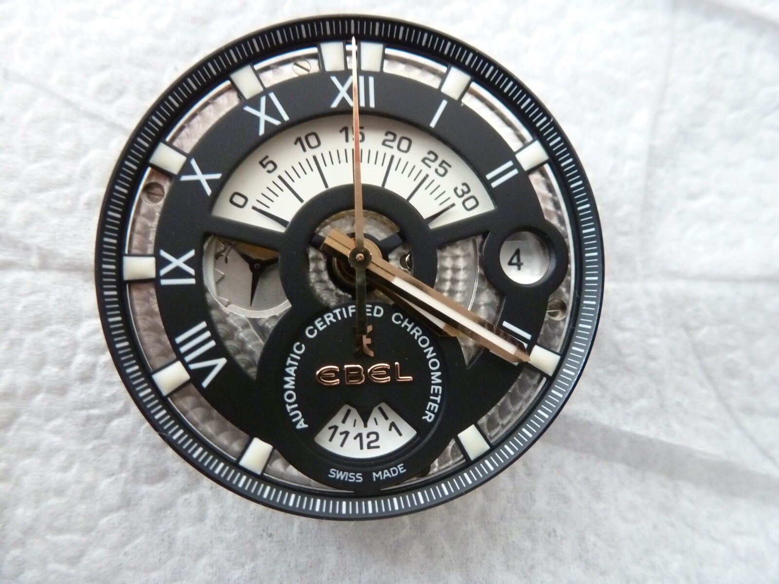 Ebel 1911 BTR Chronograph Cal 139 1215787 New Condition rare gold Rotor working