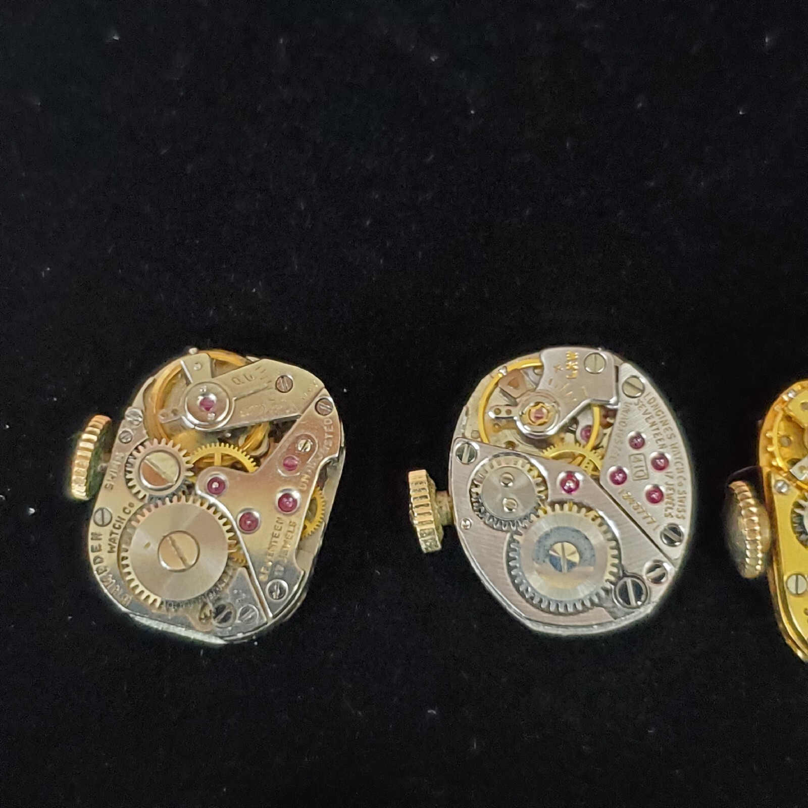Vtg Ladies Watch Movement Lot Of 8 Bulova Hamilton Longines Waltham 17 Jewels