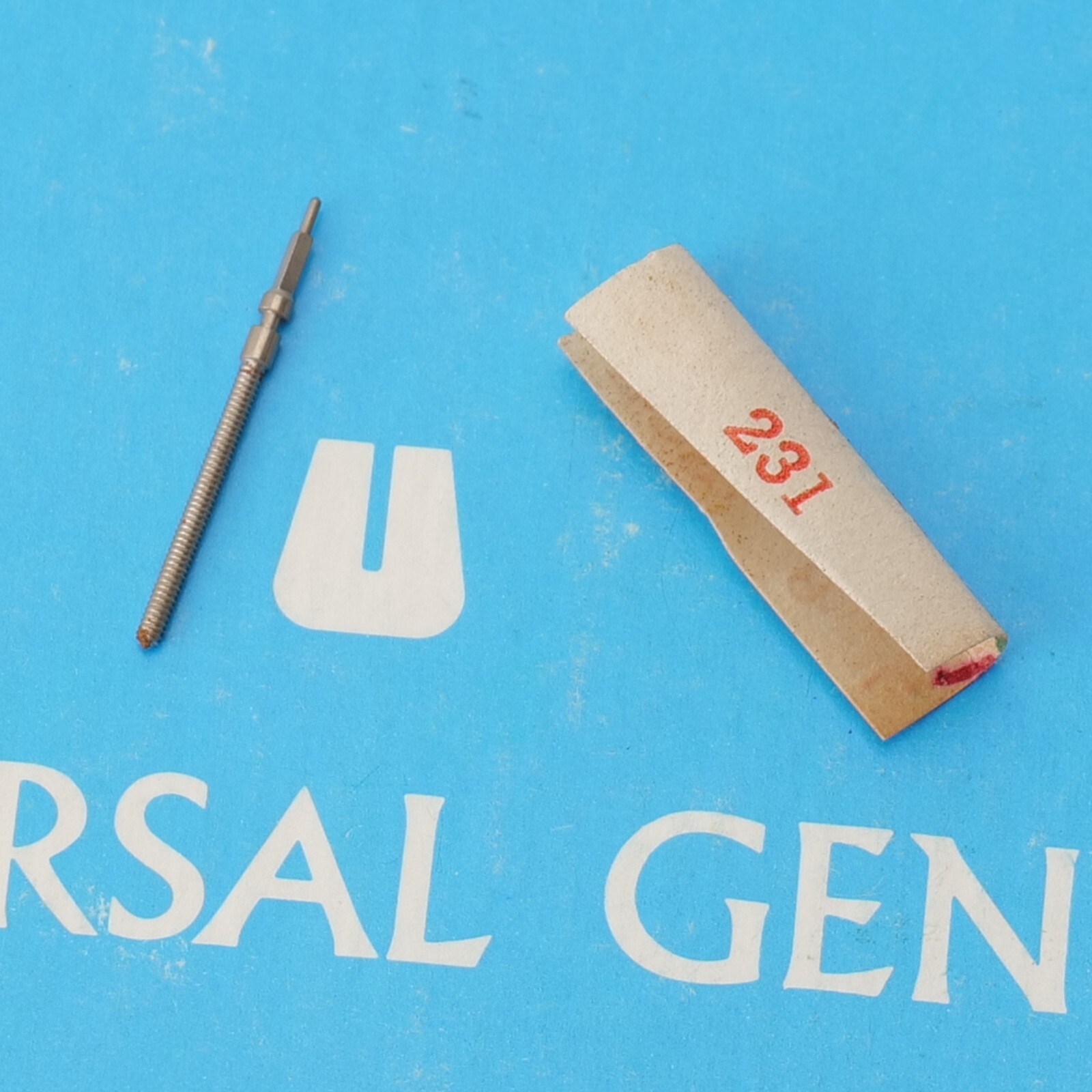 Universal Geneve 231 Wristwatch Winding Stem Part New Old Stock Watchmakers