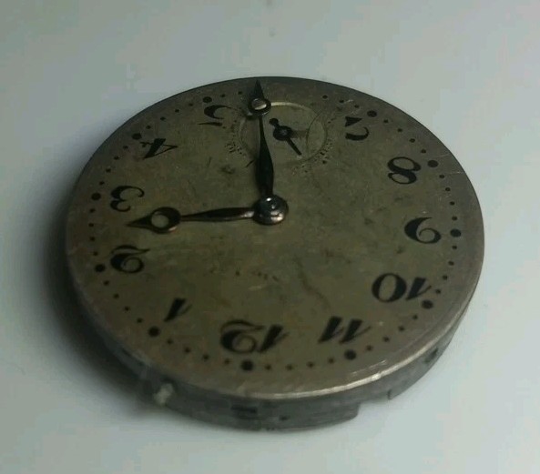 Vintage 1916 Longines 15 jewels 3 adj. movement & dial for part As Is # 3445955