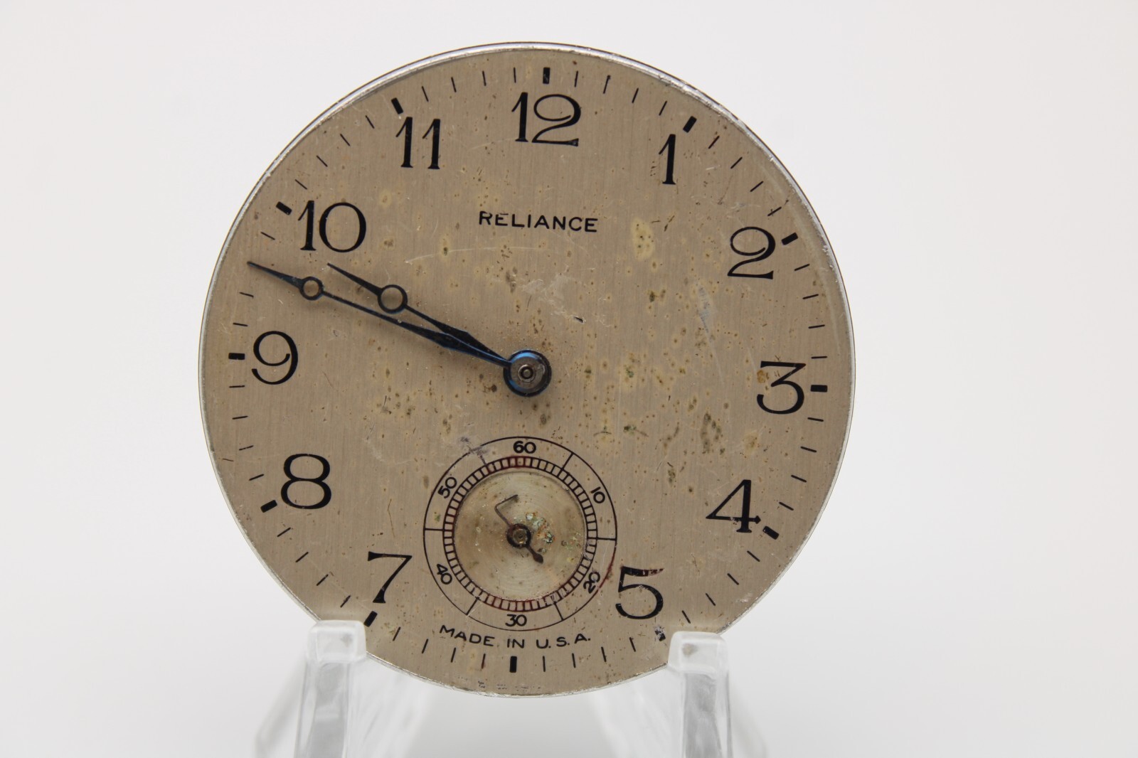 1917-1922 RELIANCE (INGERSOLL) POCKET WATCH MOVEMENT 549497 USA 16s 7j (QB2)