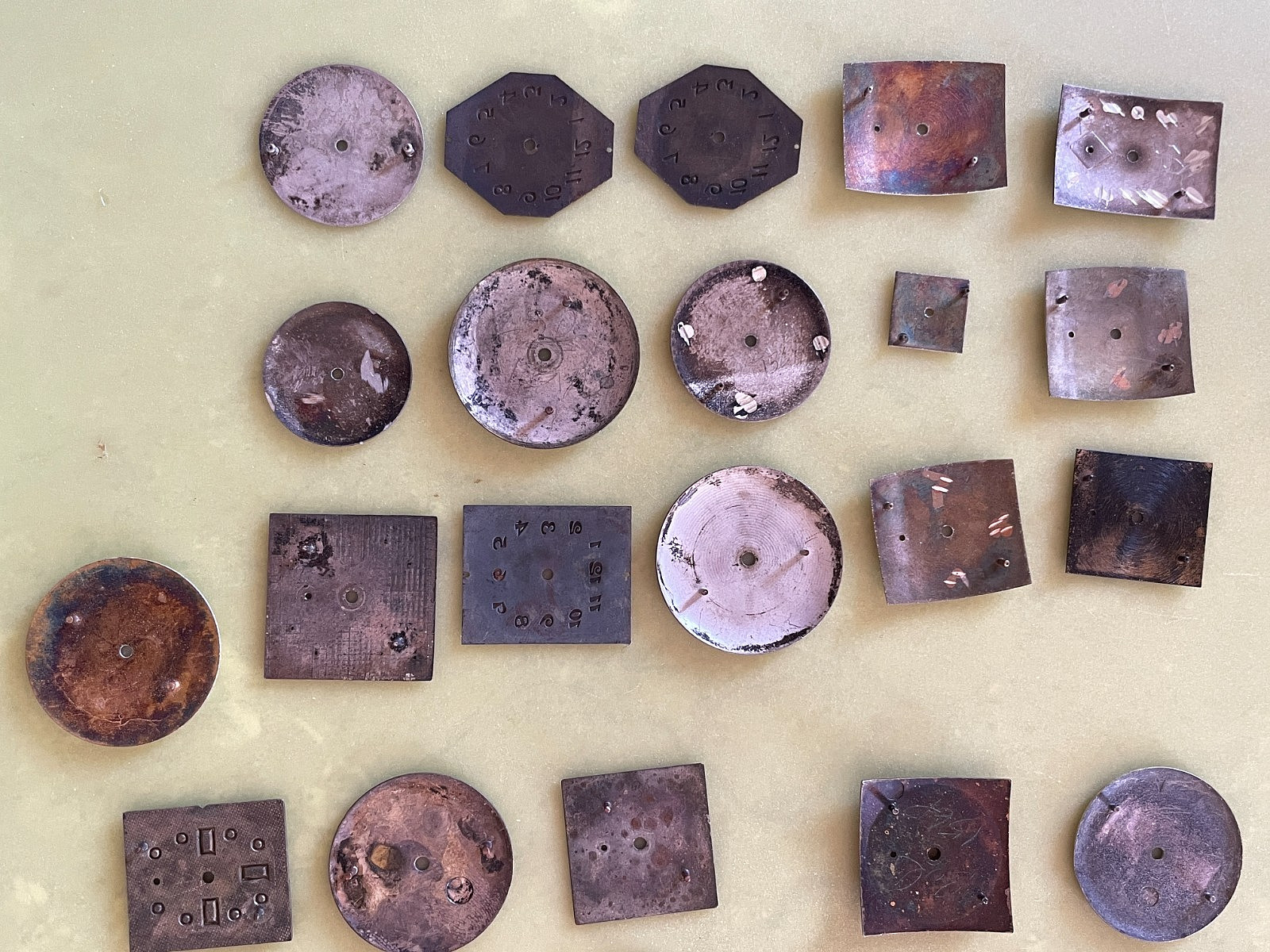 Lot of 39 Vintage Watch Dials Faces Mixed Shapes Steampunk Craft Parts