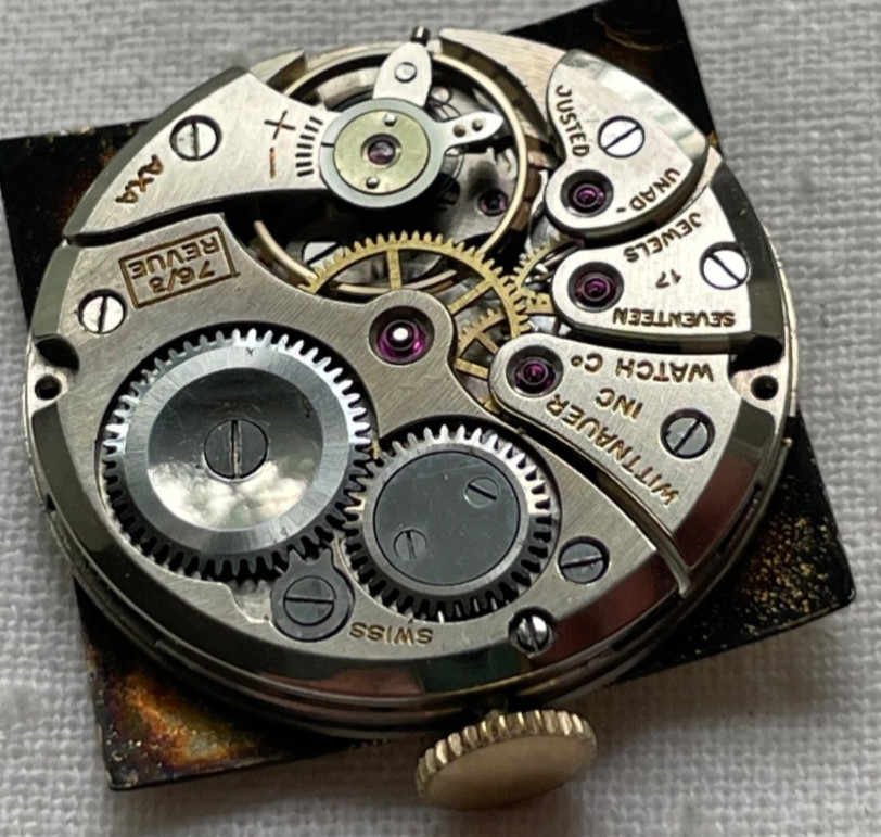 Wittnauer 76/3 Revue – movement for mens watch AS IS, lot 0906