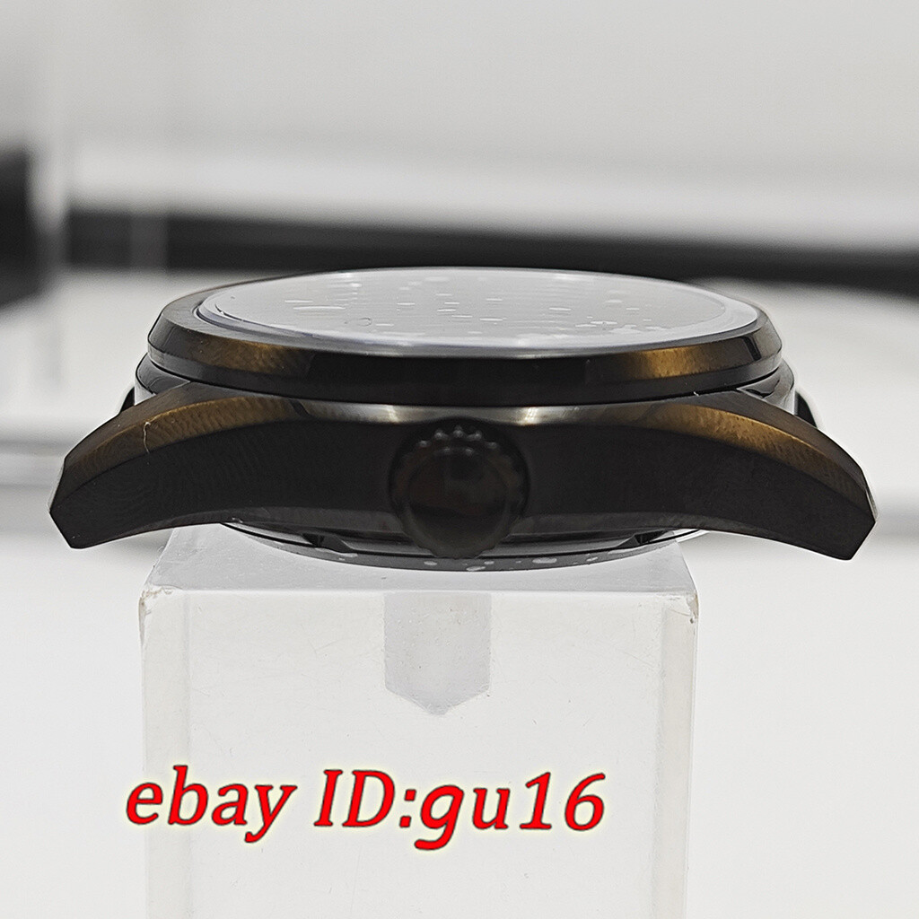 38mm Watch Case Black Sapphire Glass For NH35 NH36 ETA2824 PT5000 ST2130 parts
