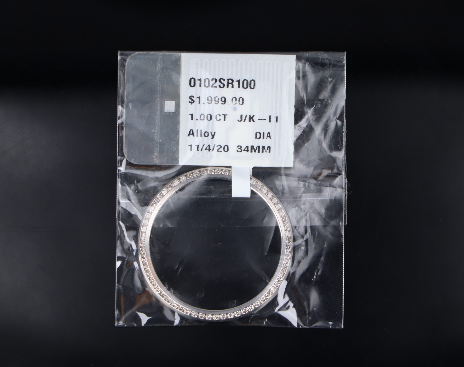 Aftermarket Alloy For 34mm Rolex DateJust Channel Set Diamond Watch Bezel