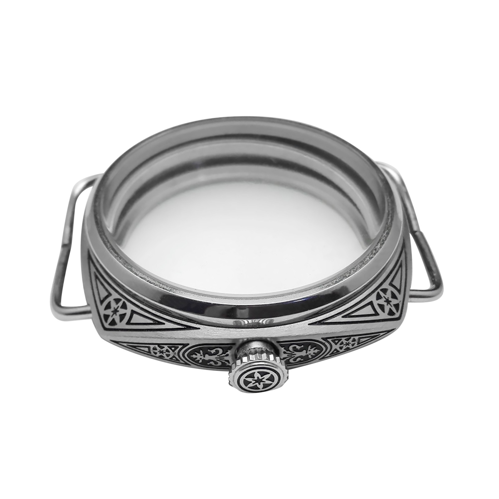 47mm 316L Stainless Steel Watch Case For ETA 6497 6498 ST36 Movement 26 mm Strap