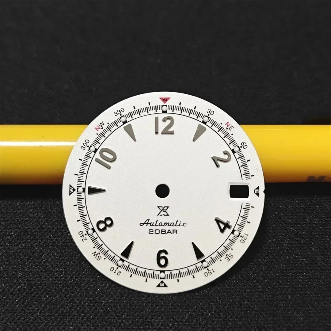 28.5mm Olive Green Watch Dial Green Luminous Face for NH35 4R35 Movement