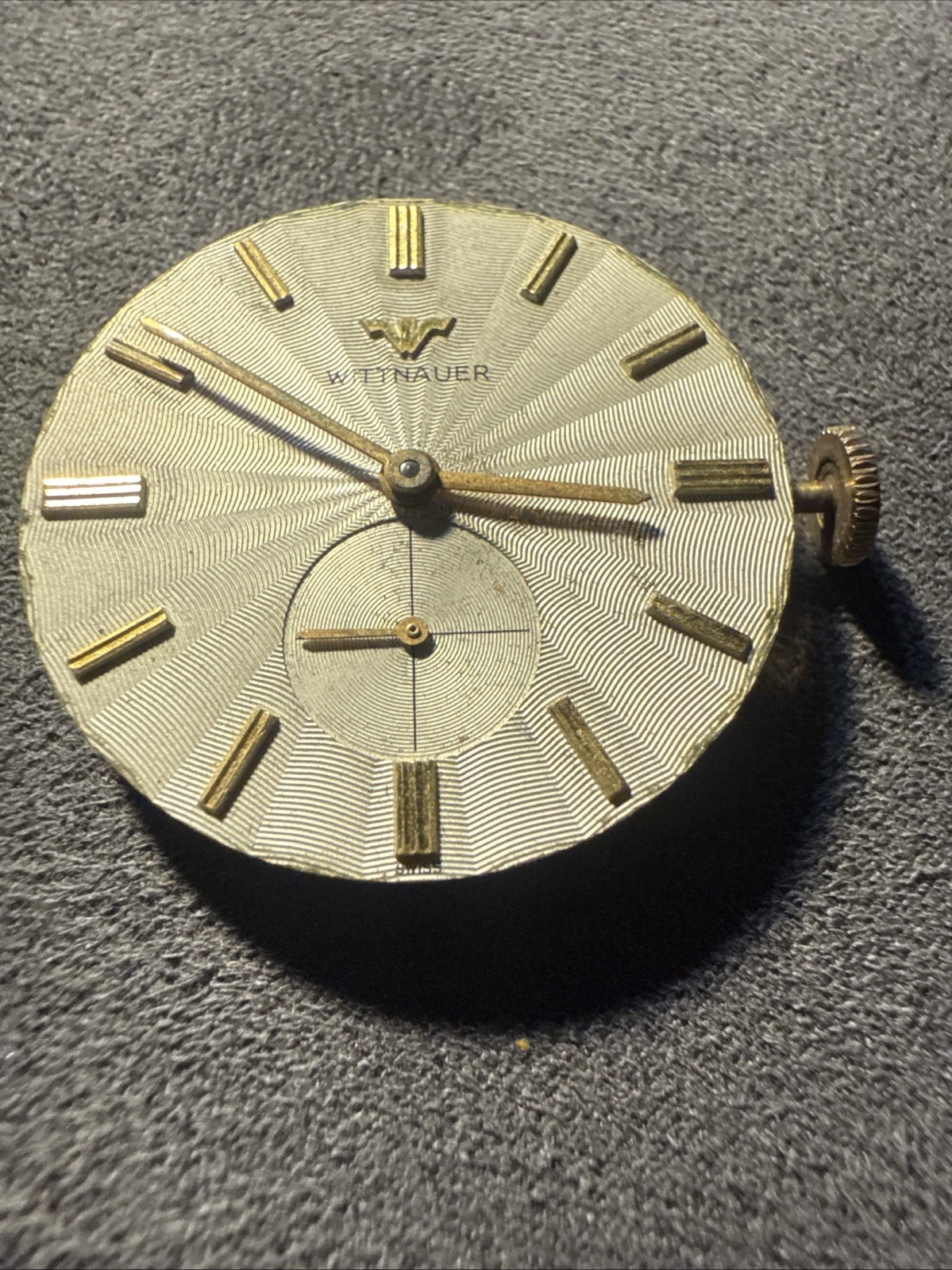 Vintage Wittnauer Dial / Wrist Watch Movement 76/3G Revue balancing Is working