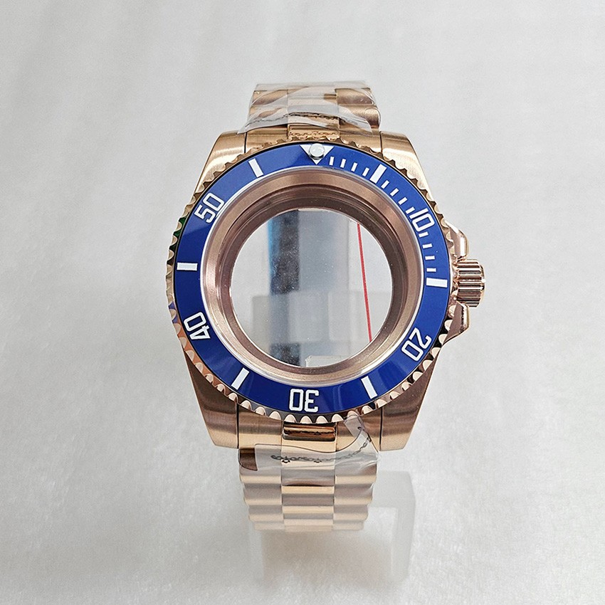 40MM Stainless Steel Sapphire Glass Watch Case Bezel Strap for NH35/36 Movement