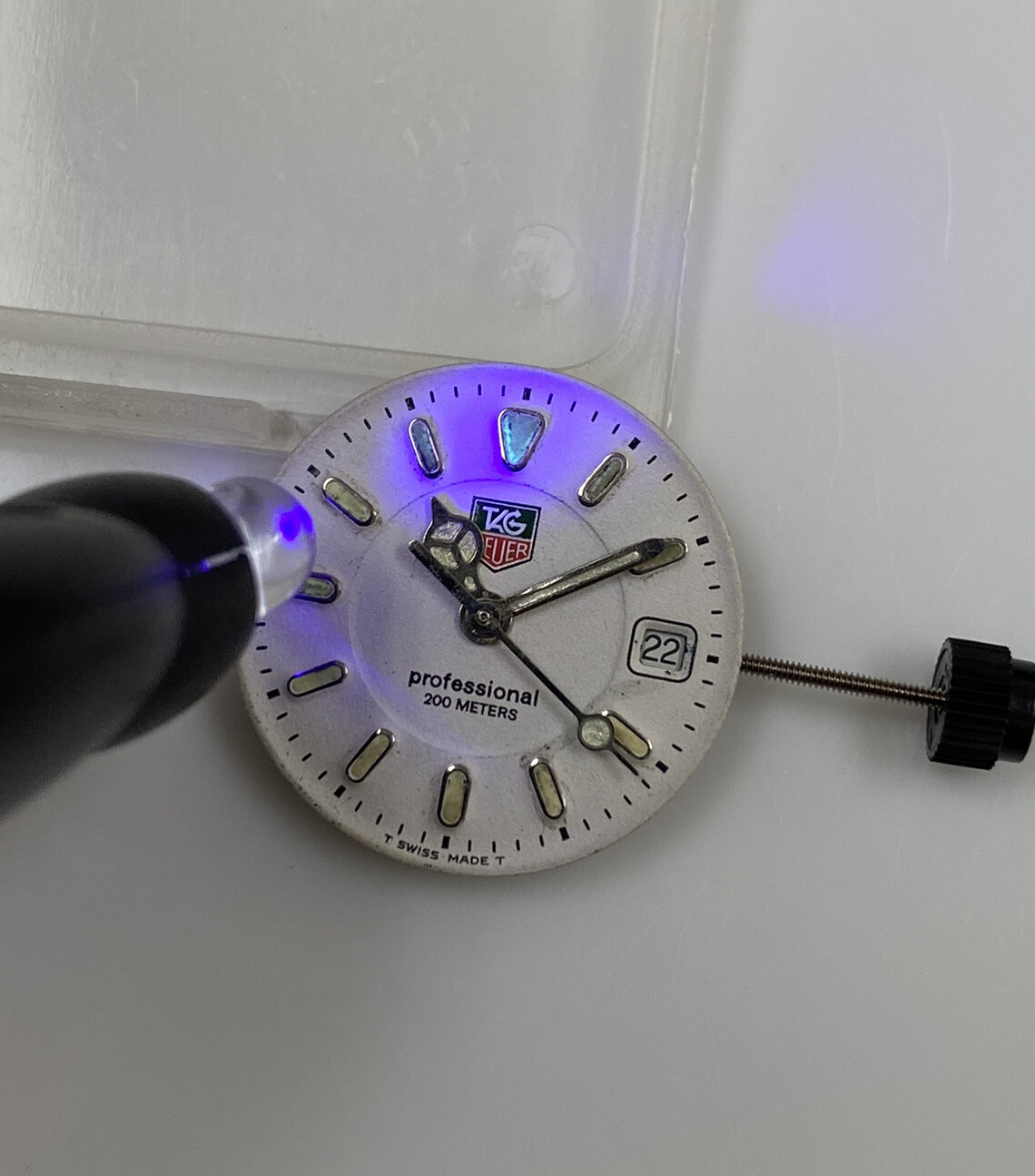 Genuine Tag Heuer Professional WG1312 White Dial W/ Movement