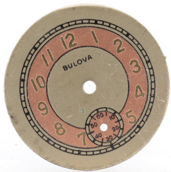 BULOVA TWO-TONE ART DECO WRIST WATCH DIAL 23.41mm (JO)