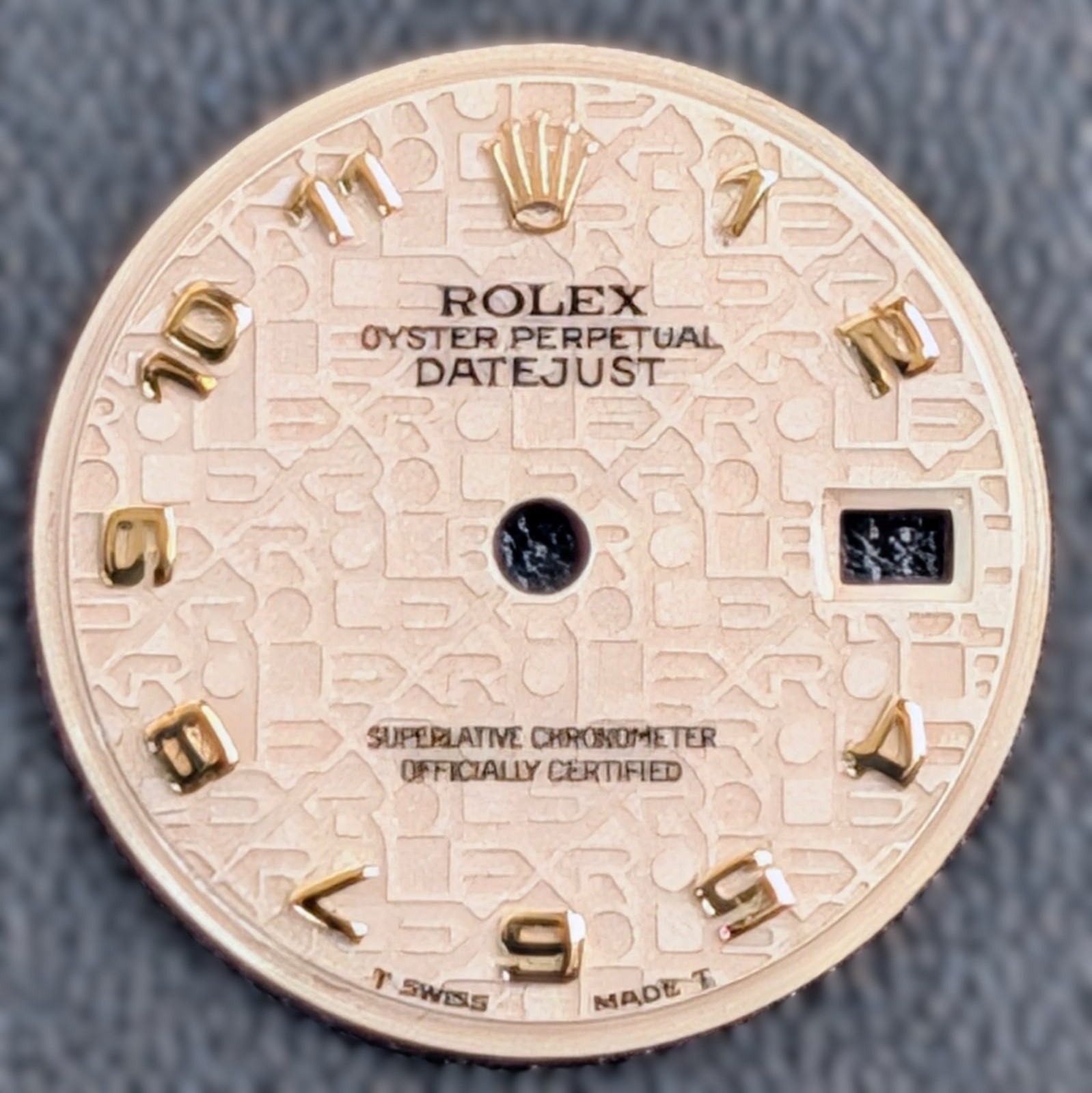 Genuine Factory Rolex Cream Explorer Jubilee Dial for 26 mm Datejust
