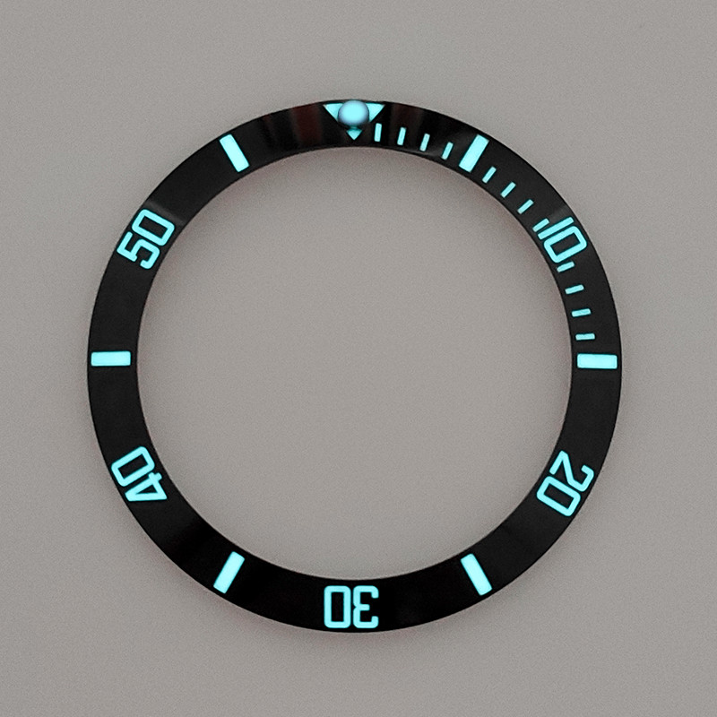 SKX007 38mm SUB Style Mod Ceramic Bezel Insert Super Lumed in Green Blue Black
