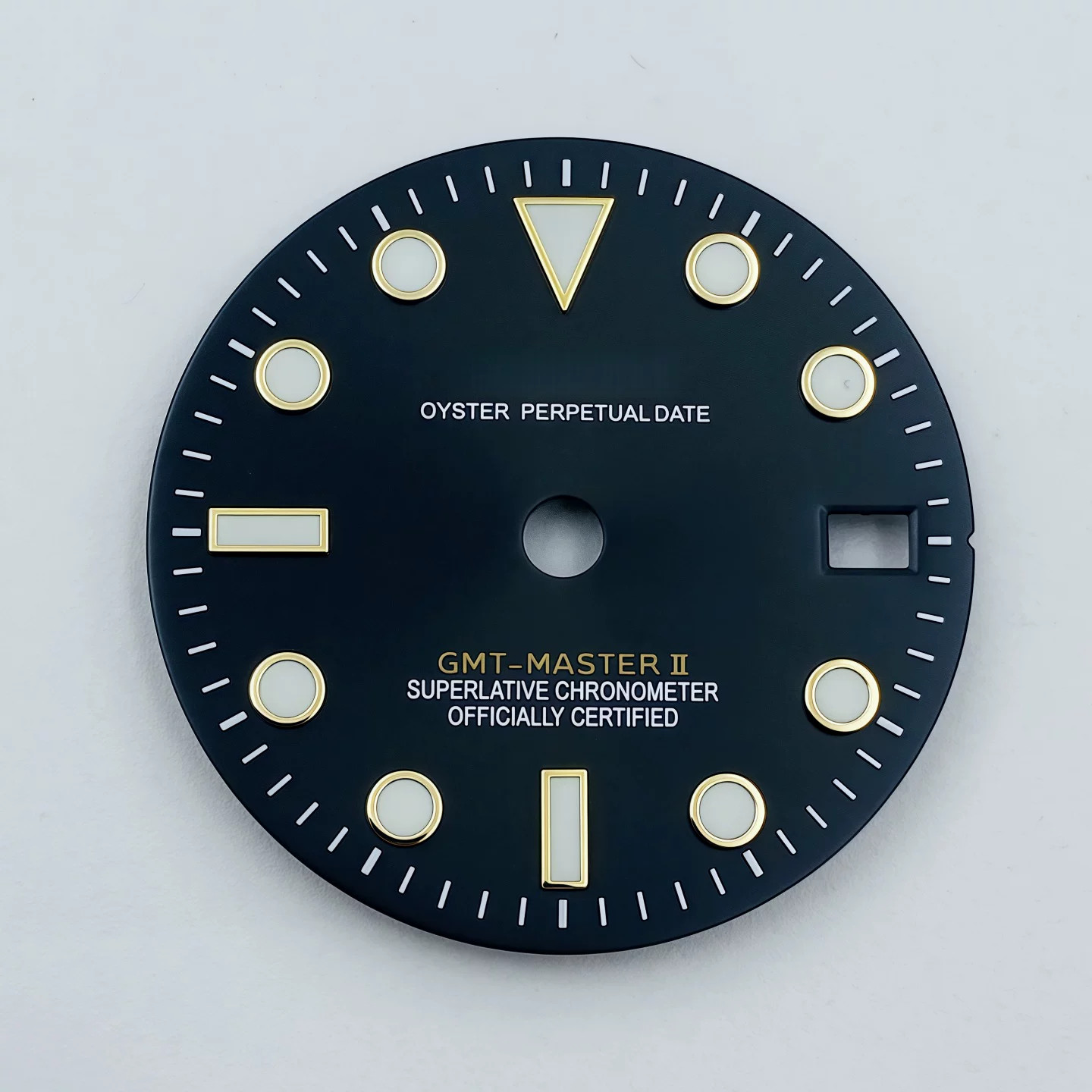 28.5mm GMT Master Watch Dial Ice Blue/Green Lume For NH34 Movement Watch Parts