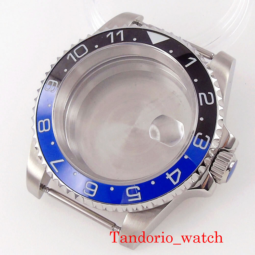 40mm Bliger Watch Case Sapphire Glass For NH35 NH36A MIYOTA 82 ceramic bezel